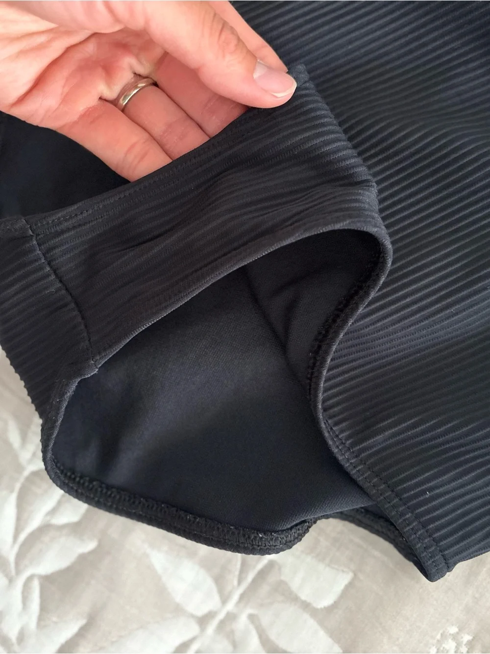 abercrombie kids Black Ribbed One-Piece Swimwear